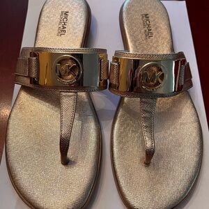 Gold Michael Kor Slides